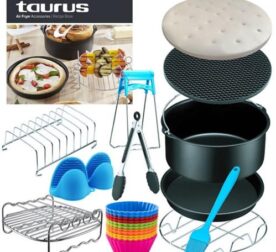 Taurus 20pc Air Fryer Accessory Set with silicone and stainless steel tools