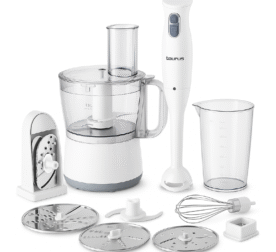 Taurus 1.8L Hand Blender Food Processor with Accessories – White